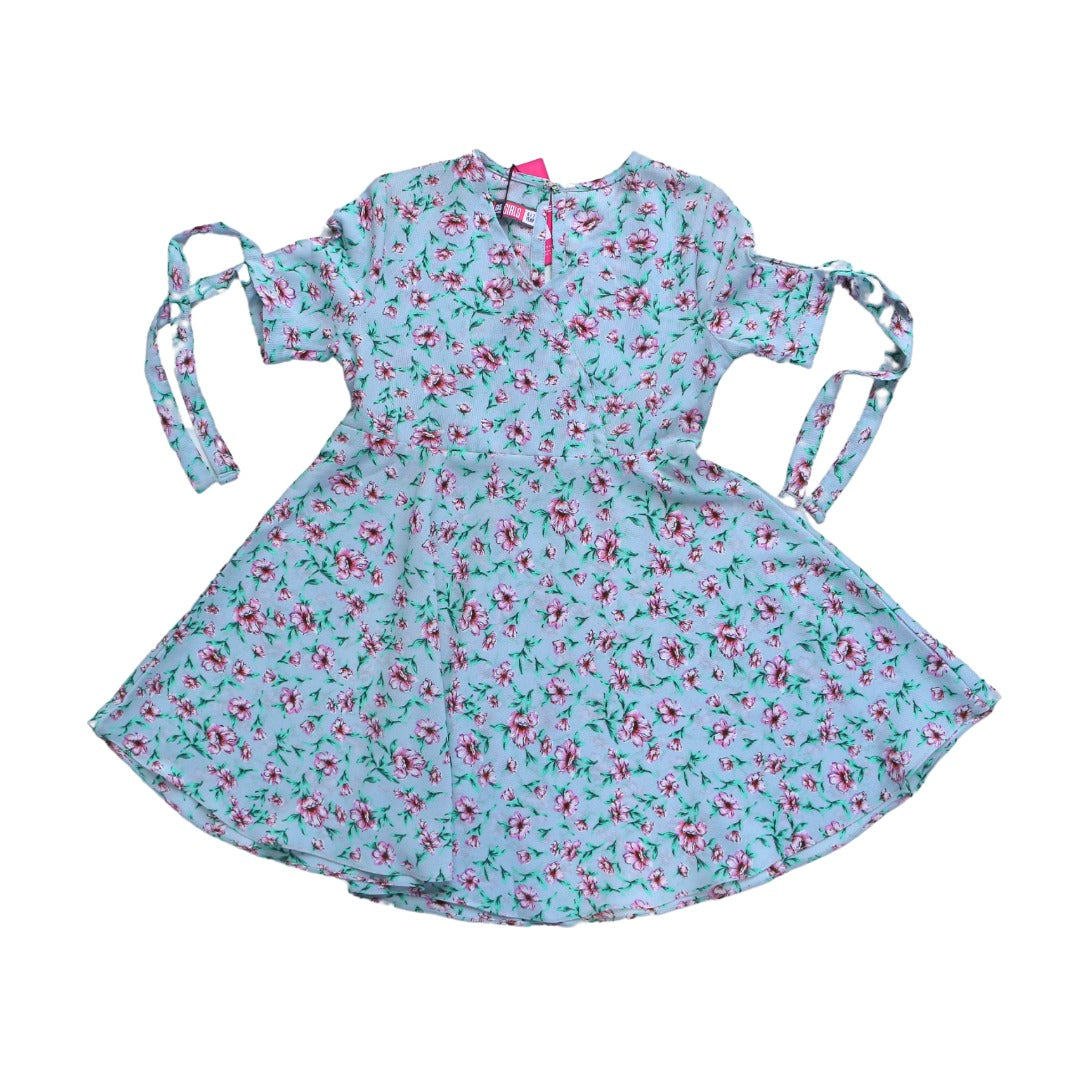 Girls flower print chiffon top