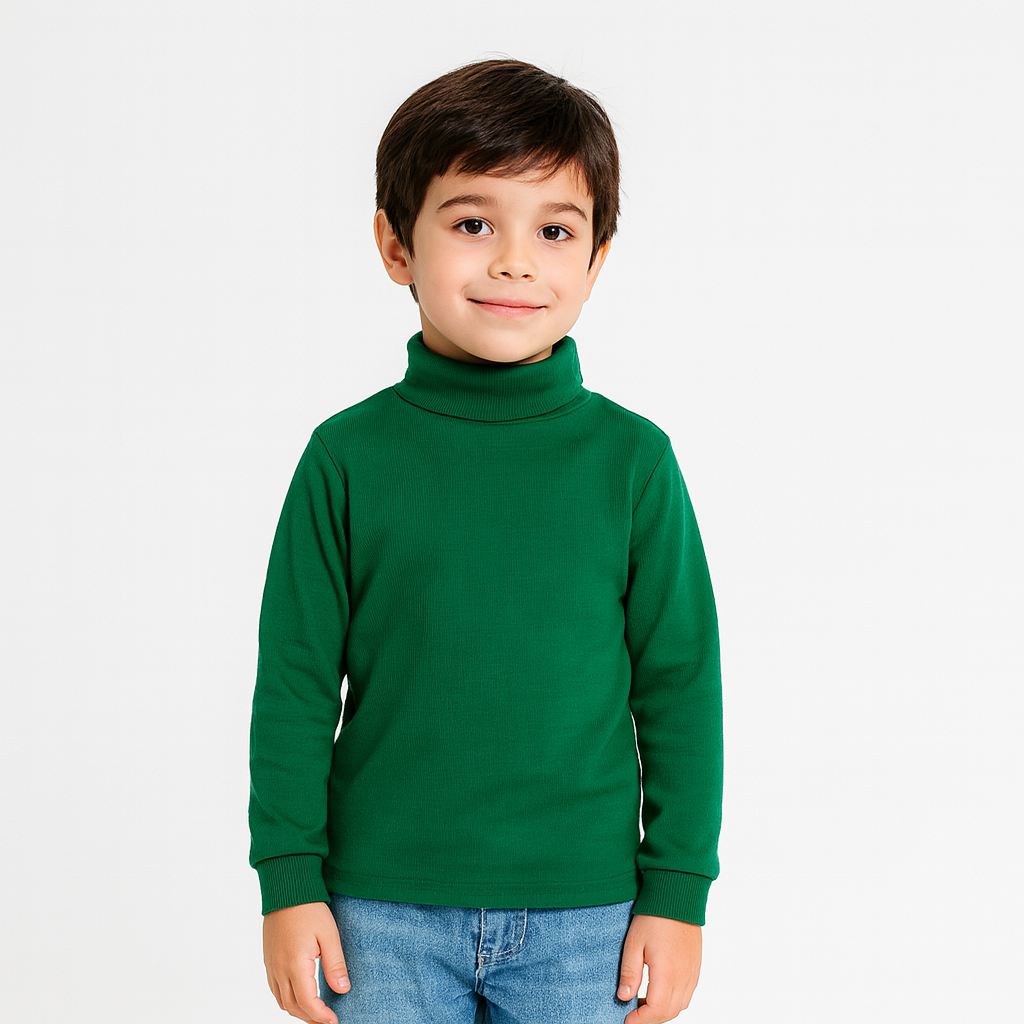 Pine green high neck