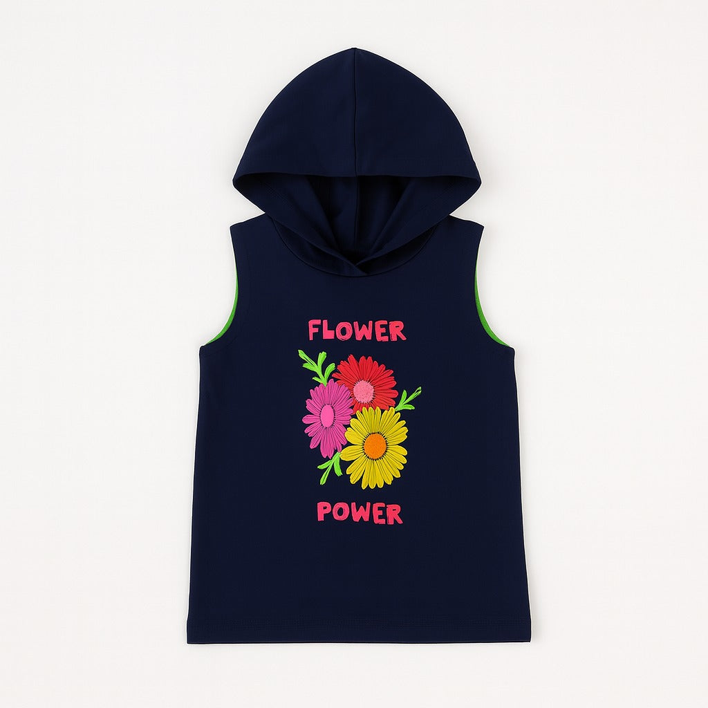 Blue flower hoody