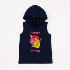 Blue flower hoody