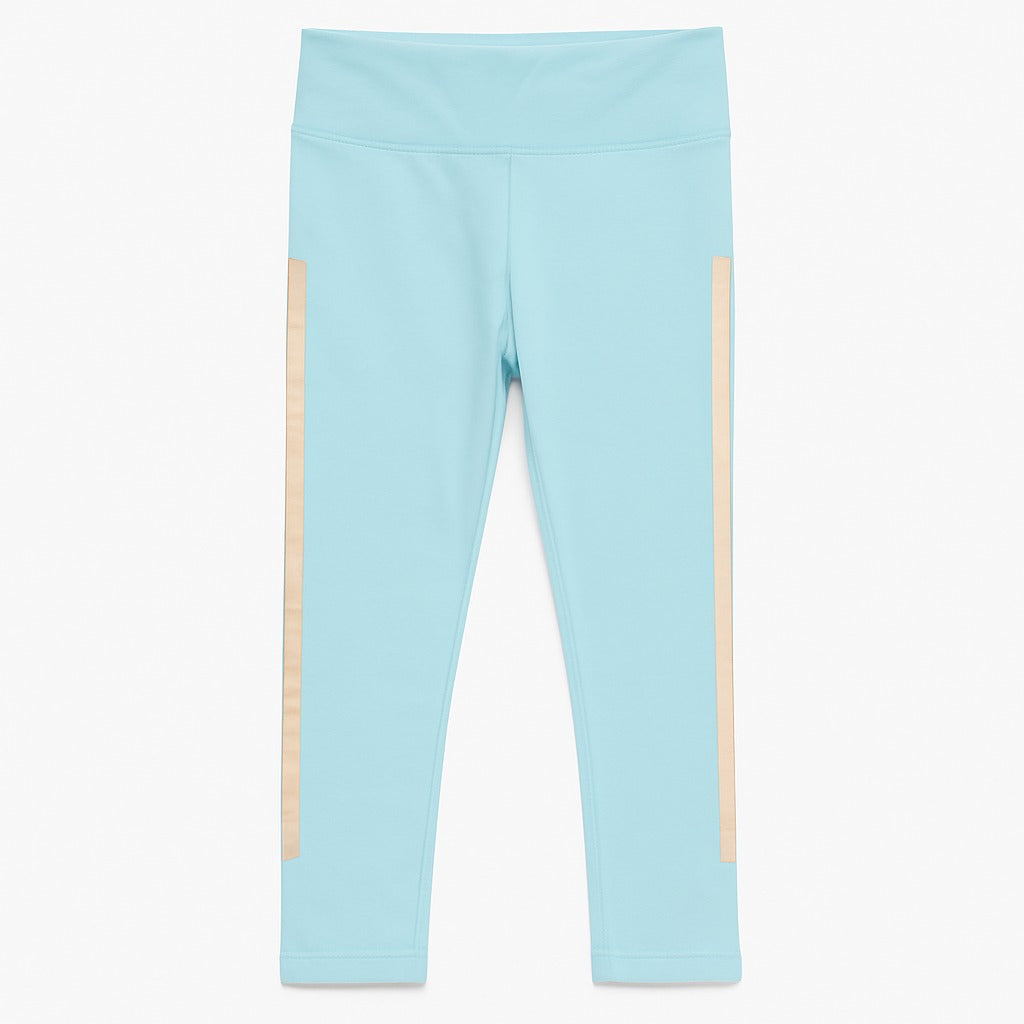 Girls blue gray side stripe trouser (Last Chance)
