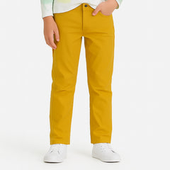 Girls mustard cotton pant