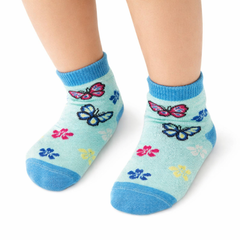 Light blue butterfly socks