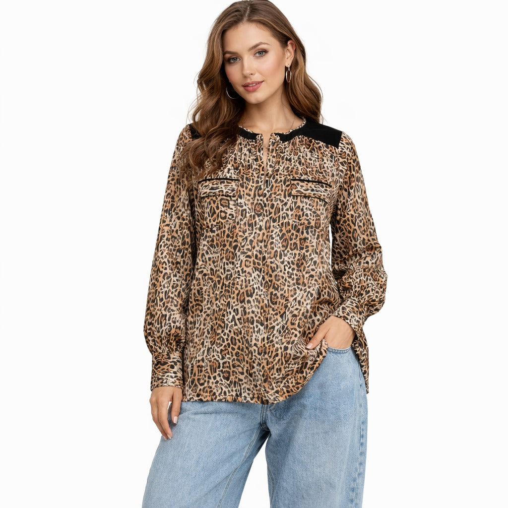 girls leopard printed kurta (Womens)