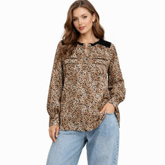 girls leopard printed kurta (Womens)