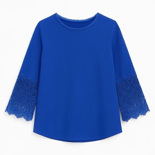 Ladies blue lace top