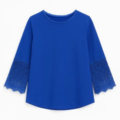 Ladies blue lace top