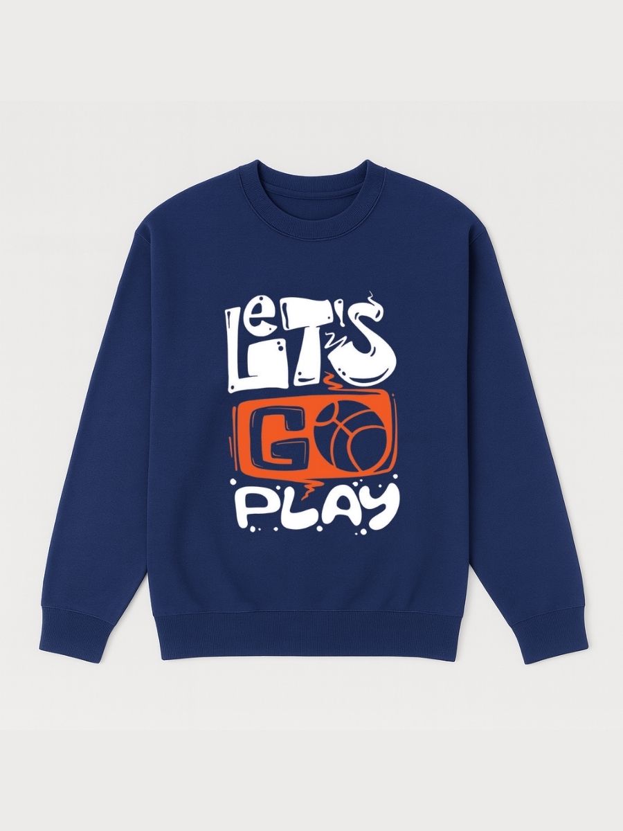 Boys Let’s Go Play Basketball Fleece Sweatshirt