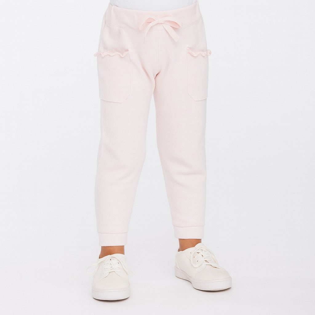 Girls baby pink wool trouser