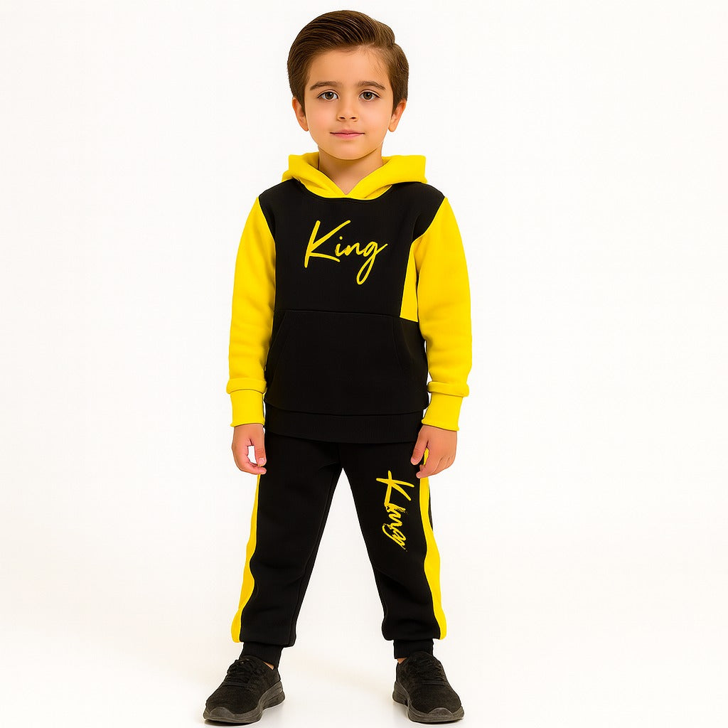 Boys yellow king tracksuit