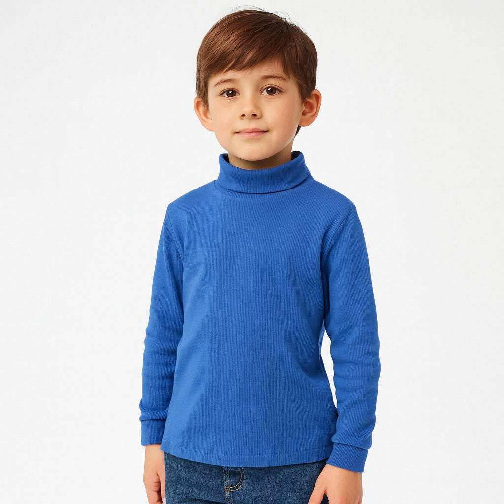 Ink blue high neck