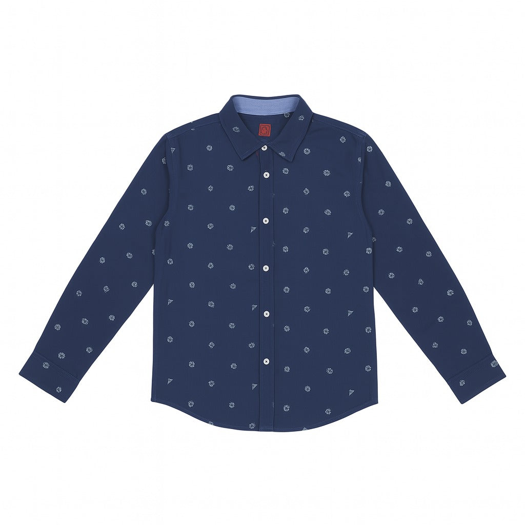 Boys blue astronaut casual shirt (Last Chance)