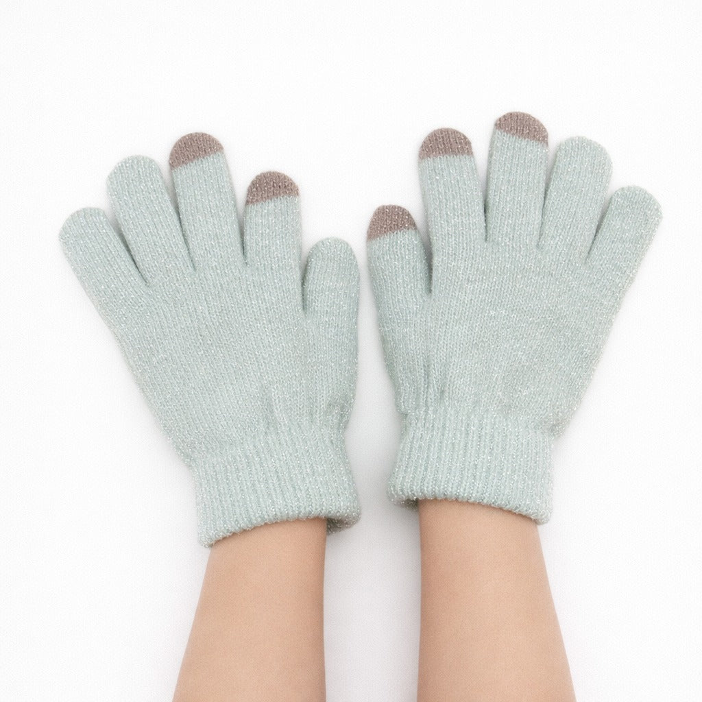 Sea Green glitter gloves (Last Chance)