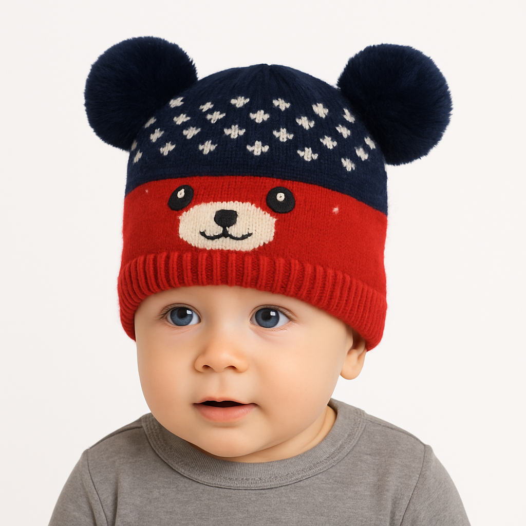 Boys Red bear cap