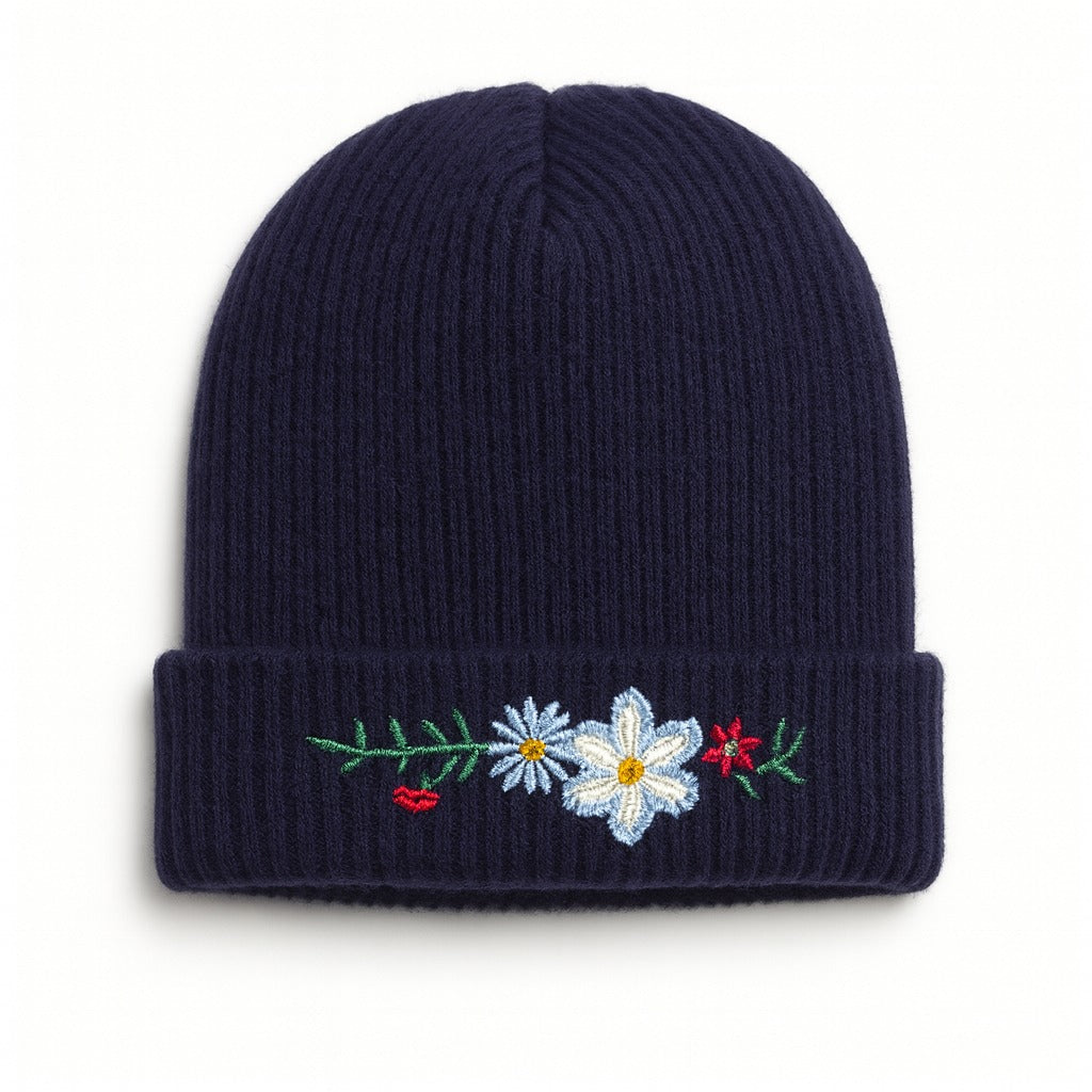 GIRLS FLOWER EMBROIDED CAP