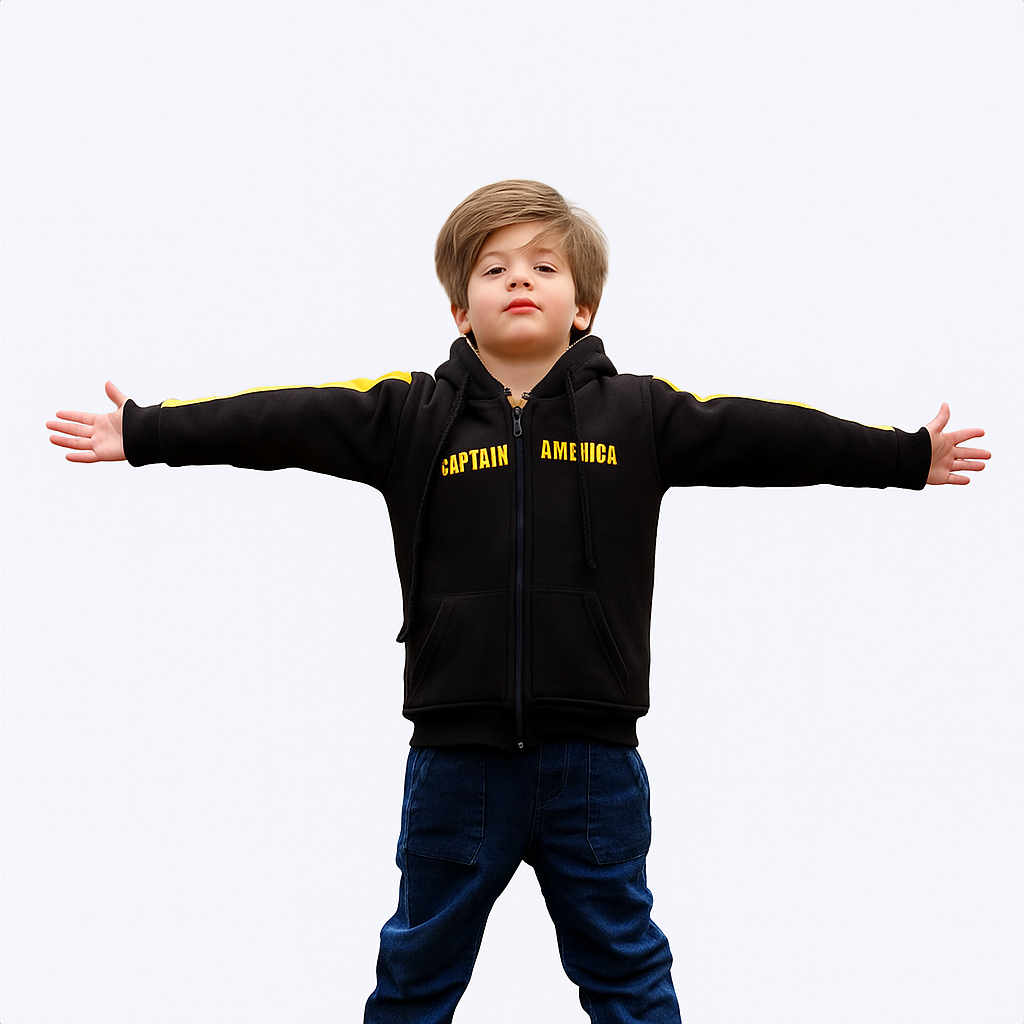 BOYS SIDE STRIPE WOOL CAP CAPTAIN AMERICA UPPER