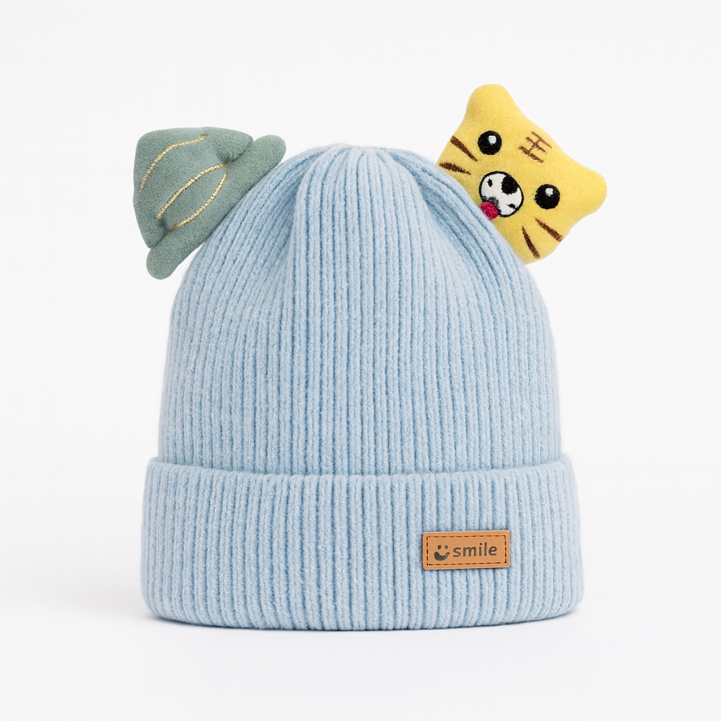 Sky blue cartoon cap