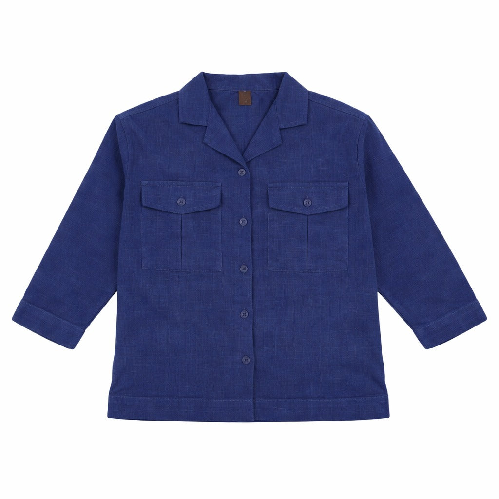 Girls blue pocket style top