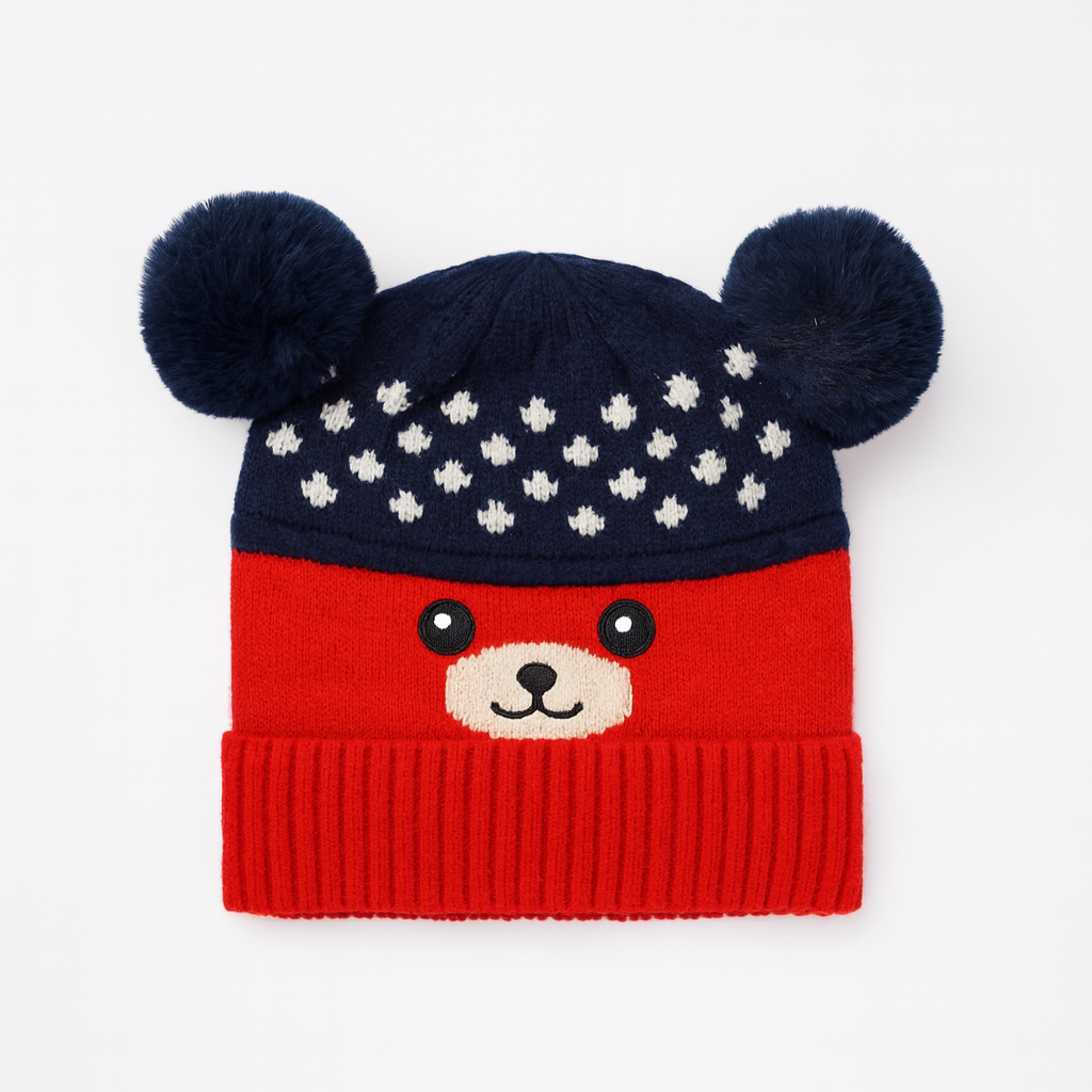 Boys Red bear cap