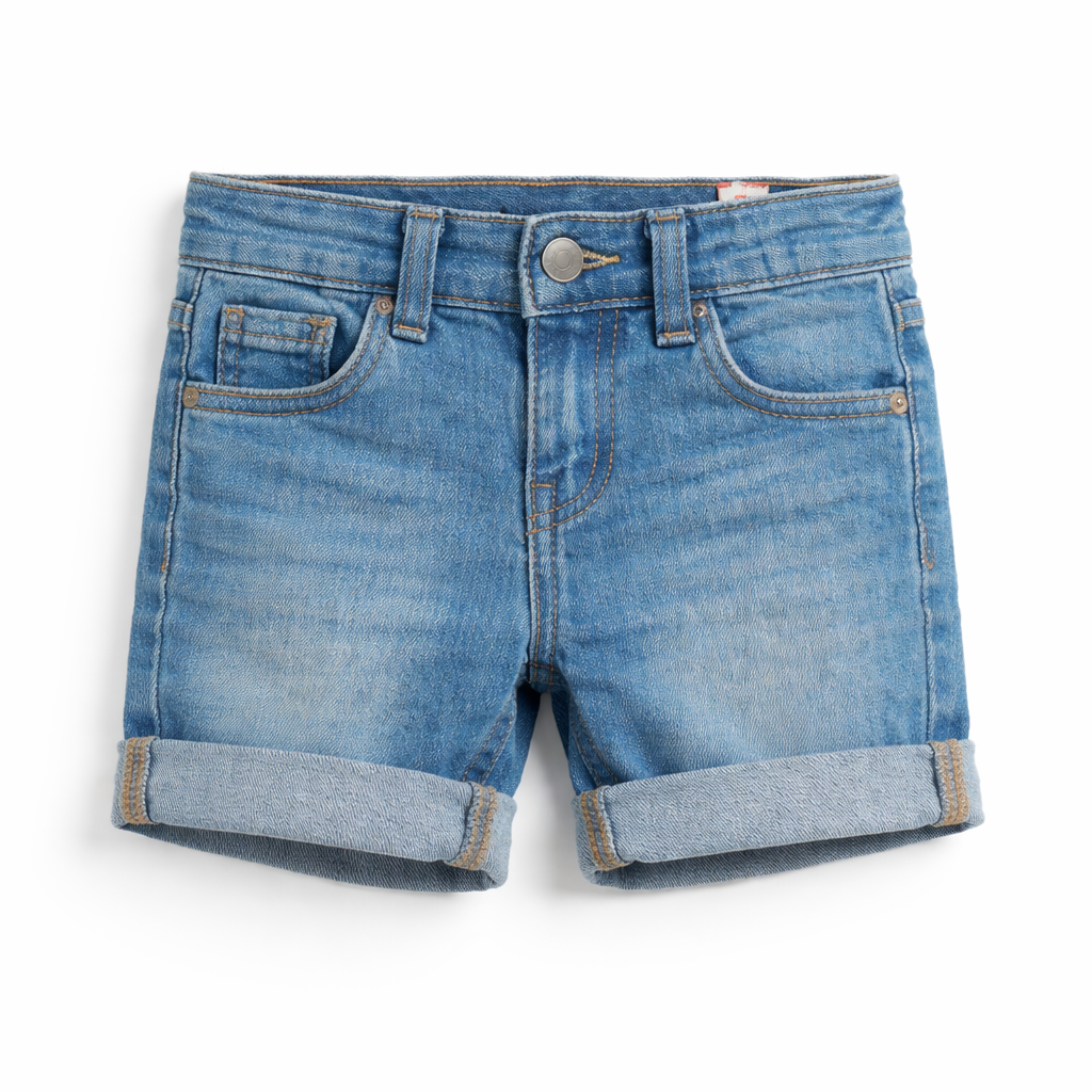 fold style denim short