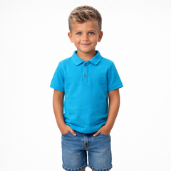 Boys blue polo shirt