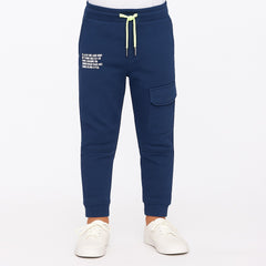 Boys blue trouser with neon bow (Last Chance)
