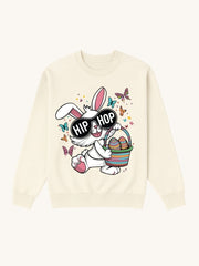 Girls Hip Hop Bunny Fleece Sweatshirt