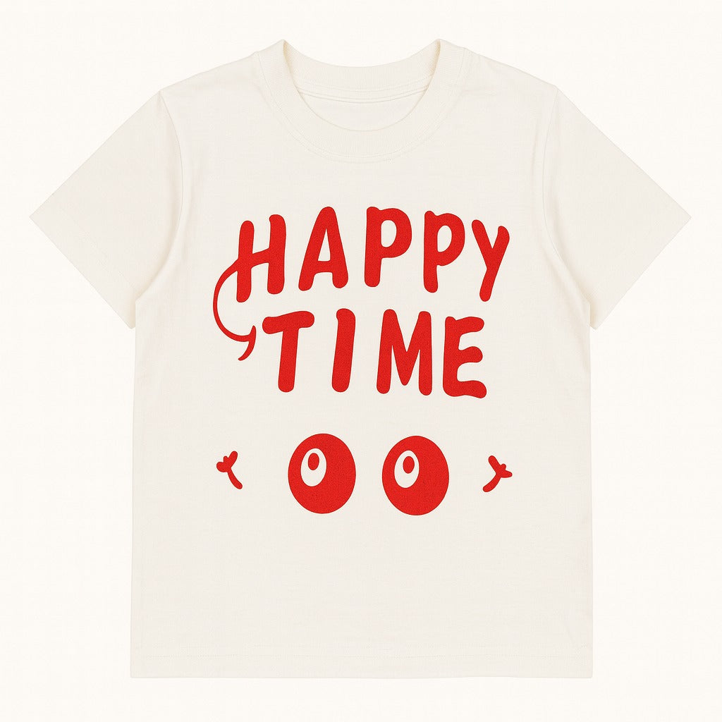 boys gray happy time t-shirt