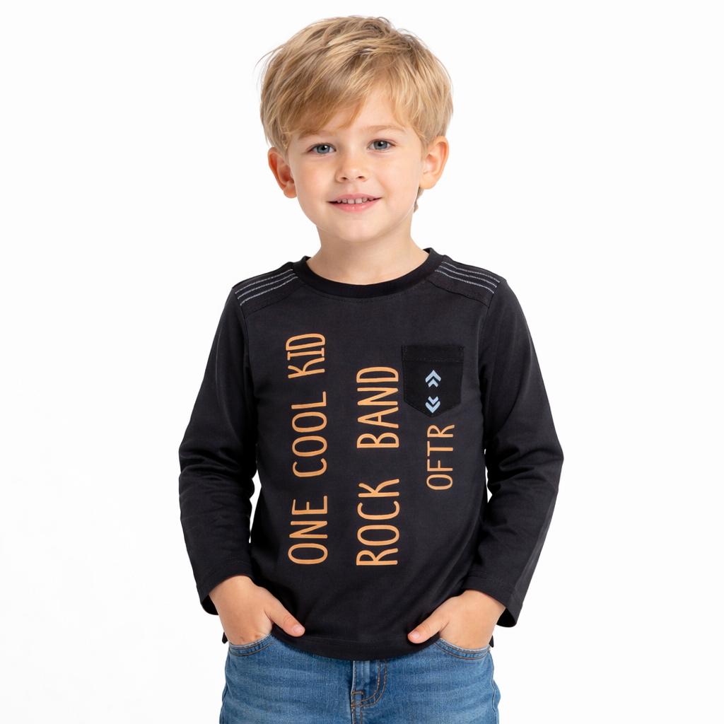 Boys gray one cool kid Full sleeves shirt (Last Chance)