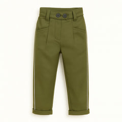 Girls silver stripe commando trouser