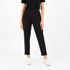 Ladies black lace pant trouser