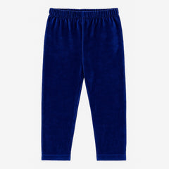 girls blue velvet trouser