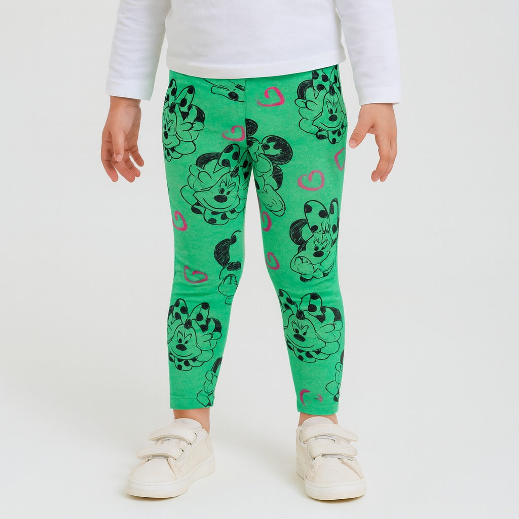 Girls green micky mouse trouser
