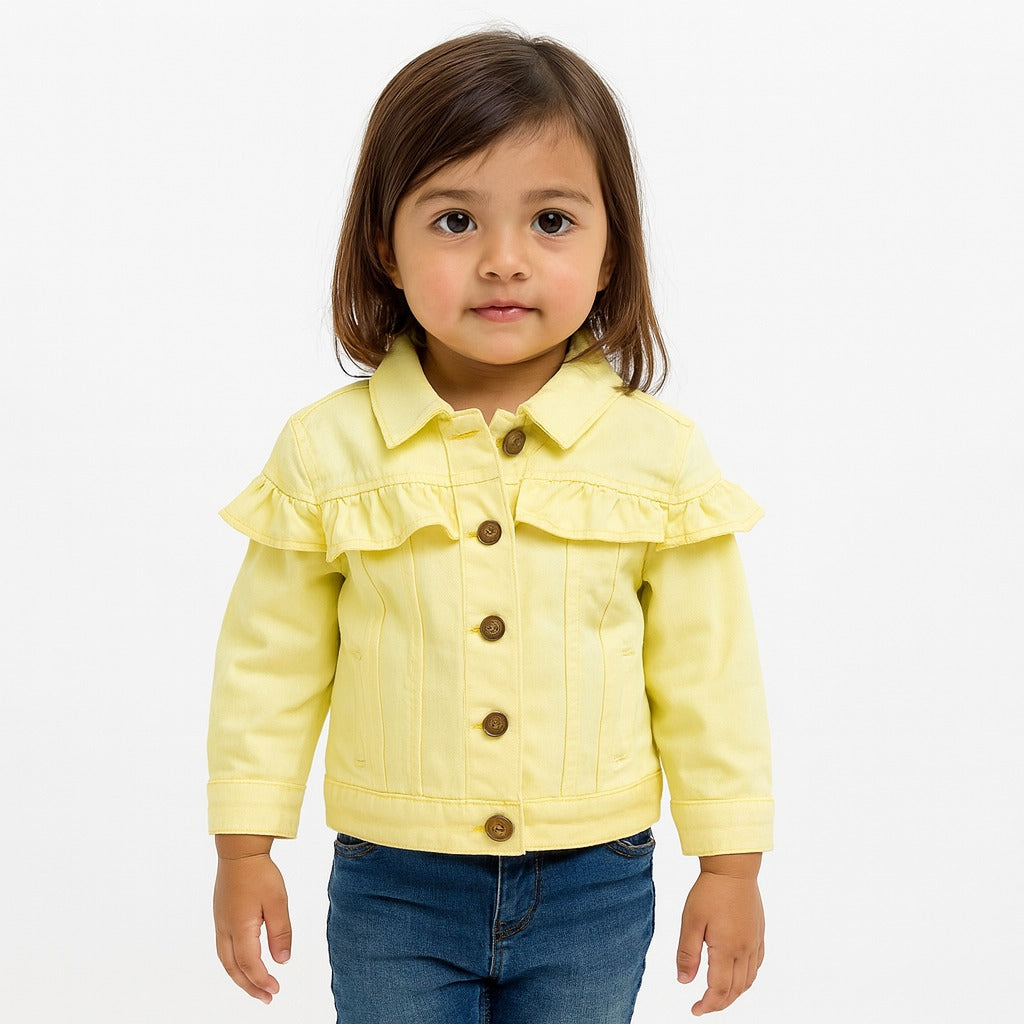 Girls yellow denim jacket