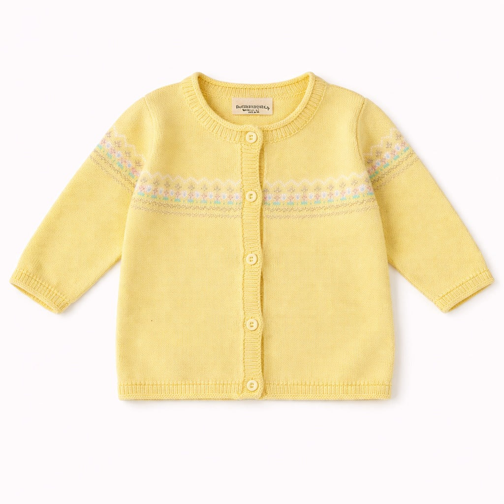 Yellow glitter cardigan