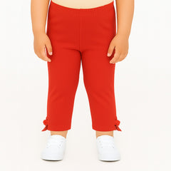 girls red bow style tights