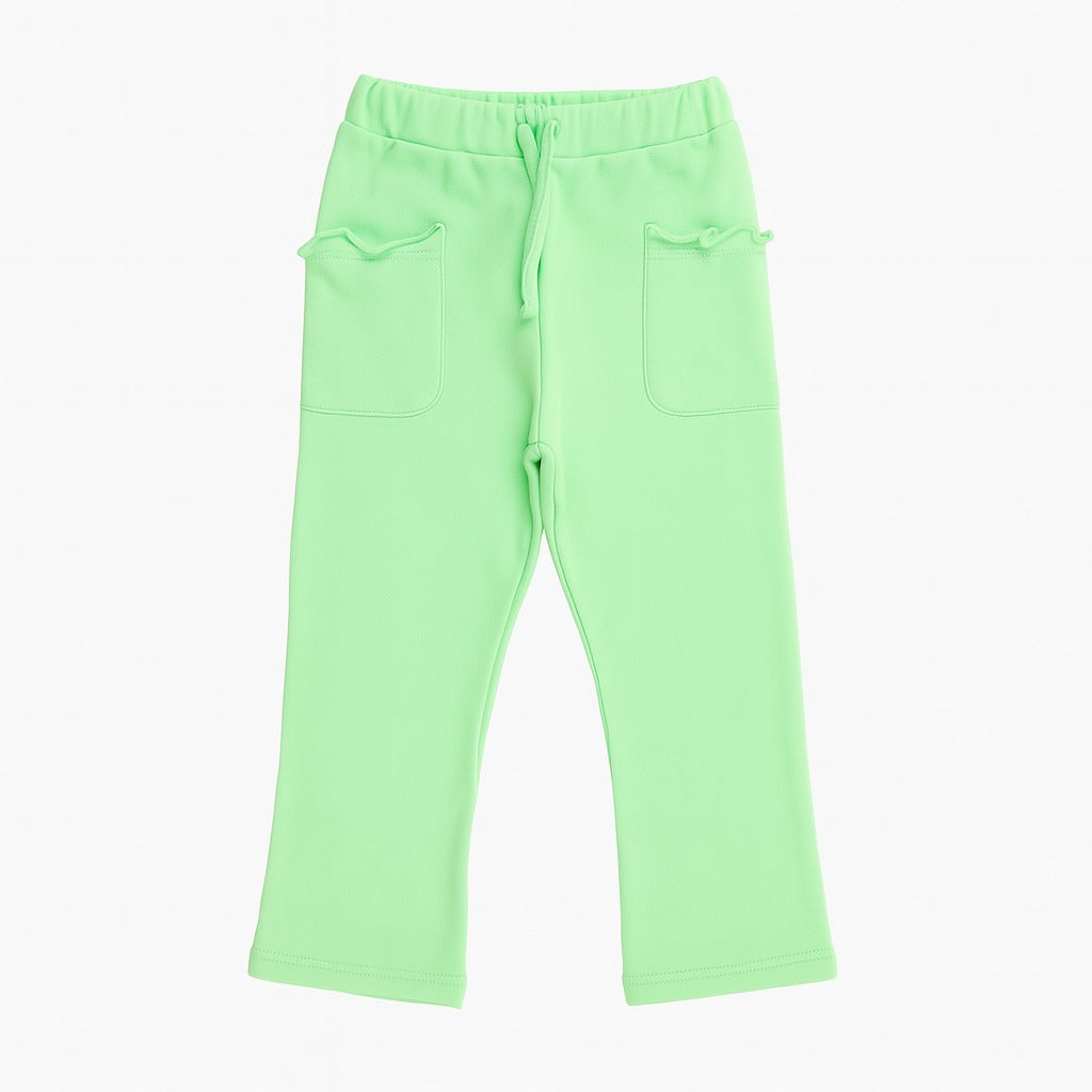 Girls light green wool trouser
