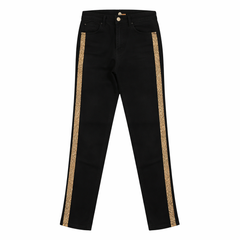 Ladies black cheetah Side Stripe pant (Last Chance) (Womens)