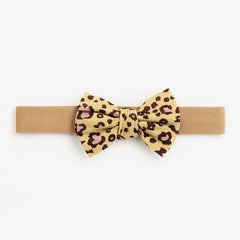 Girls brown cheetah bow band