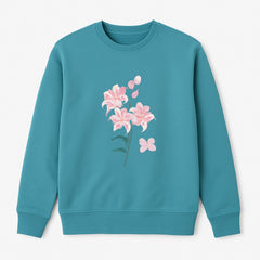 Girls flower print sweatshirt (Last Chance)