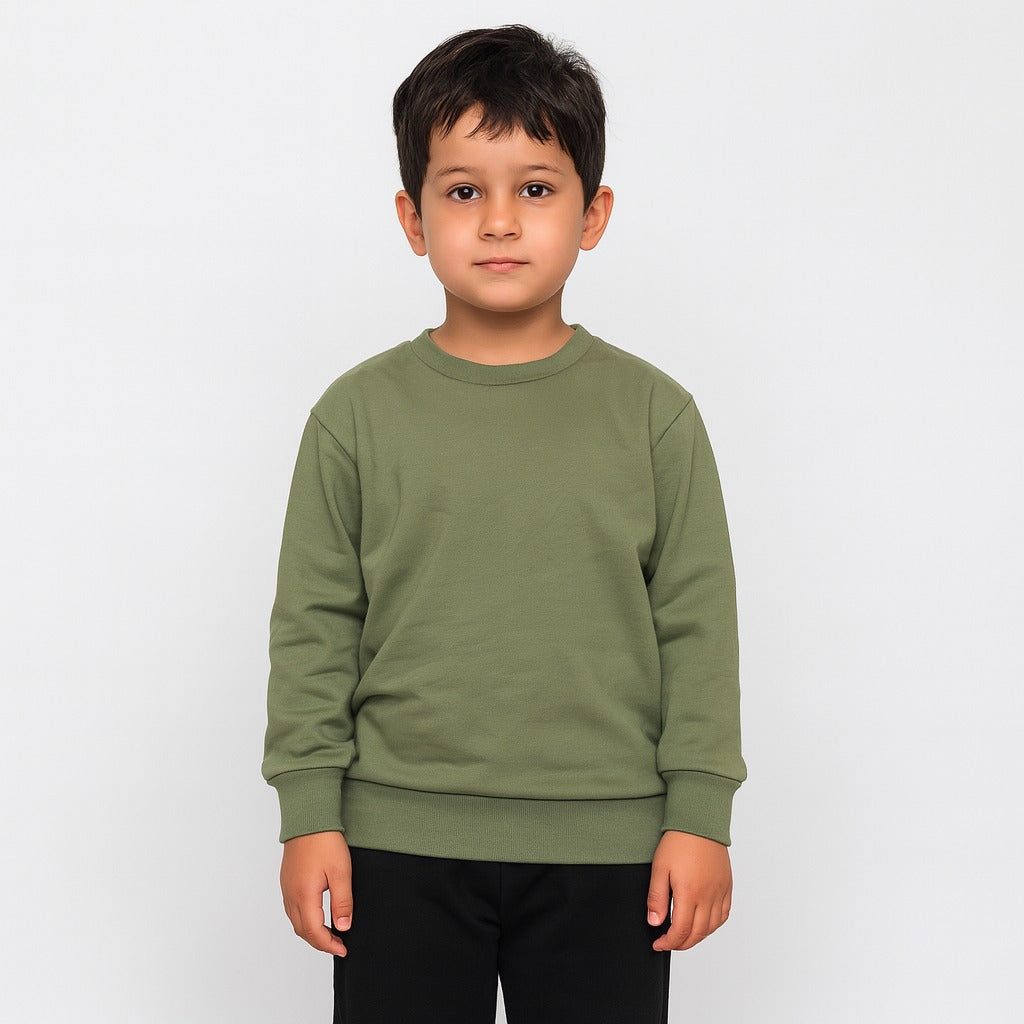 Boys green basic sweatshirt (Last Chance)