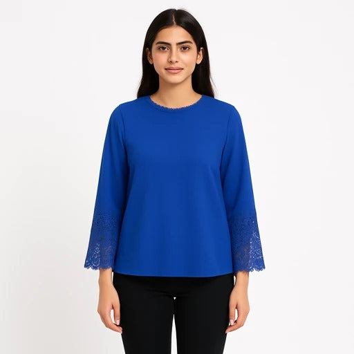 Ladies blue lace top