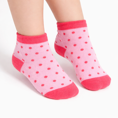 Girls pink polka dots socks