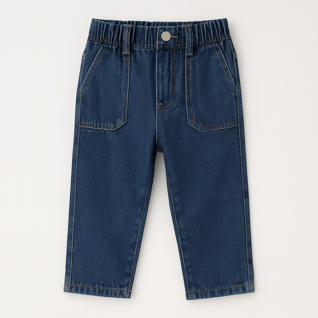 Blue denim jogger pant
