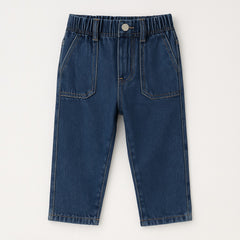 Blue denim jogger pant