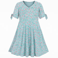 Girls floral print chiffon top