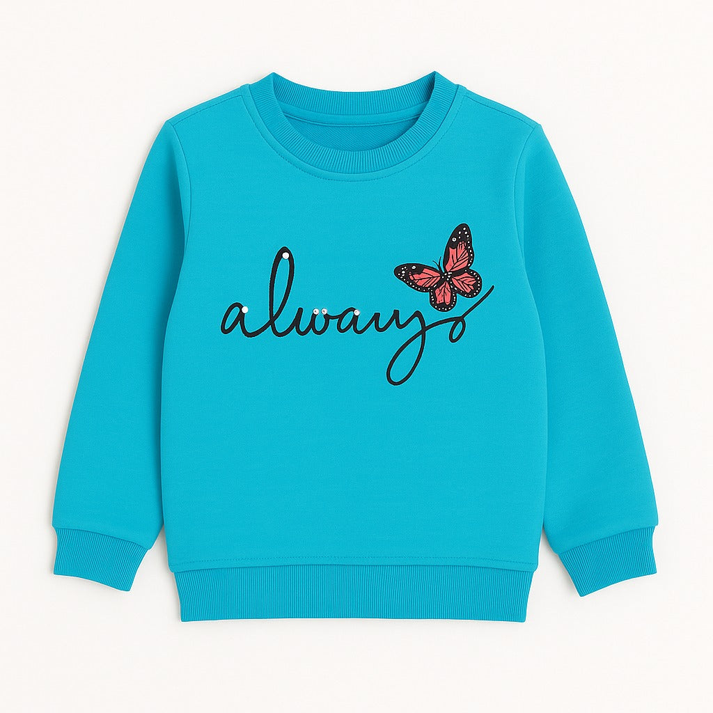 GIRLS BLUE ALWAYS SWEAT SHIRT