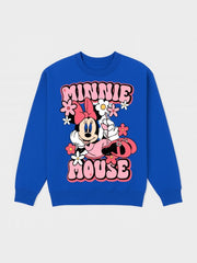 Girls Minnie Mouse Flowers Fleece Sweatshirt