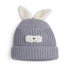 Gray rabbit cap