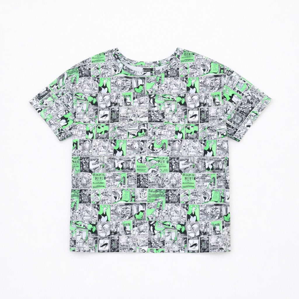 Ladies green and black character shirt (Womens)